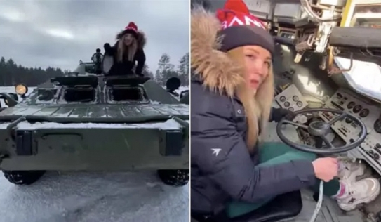 Sự thật clip người phụ nữ Ukraine hướng dẫn cách hack xe tăng Nga bị bỏ rơi