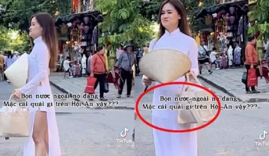 Phẫn nộ thực trạng du khách nước ngoài ăn mặc kệch cỡm, xem thường quốc phục Việt Nam 