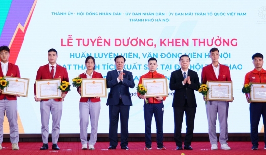 Hà Nội: Vinh danh vận động viên, huấn luyện viên tiêu biểu đạt thành tích cao tại SEA Games 31