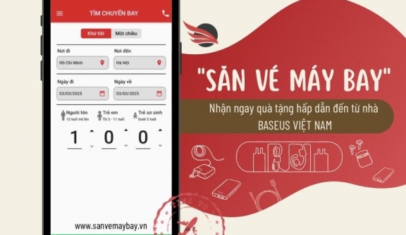 Đặt Vé Máy Bay – Nhận Ngay Phụ Kiện Công Nghệ Cao Cấp Baseus