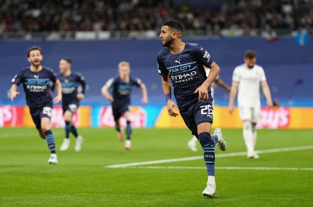 Mahrez giúp Man City vượt lên dẫn trước ngay tại Santiago Bernabéu. Ảnh: Internet Mahrez giúp Man City vượt lên dẫn trước ngay tại Santiago Bernabéu. Ảnh: Internet