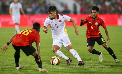 U23 Việt Nam thi đấu bế tắc trong hiệp 1. Ảnh: Internet