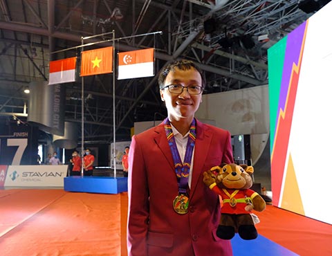 Trường Sơn giành HCV SEA Games 31. Ảnh: Internet Trường Sơn giành HCV SEA Games 31. Ảnh: Internet