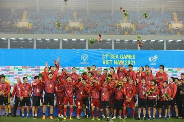 U23 Việt Nam giành HCV SEA Games 31 tối 22/5. Ảnh: Internet U23 Việt Nam giành HCV SEA Games 31 tối 22/5. Ảnh: Internet