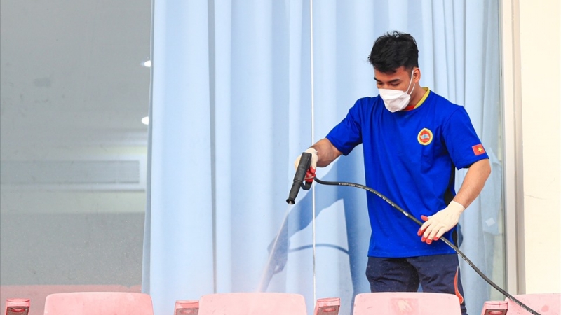 Bán kết lượt về AFF Cup 2022: SVĐ Mỹ Đình gấp rút chỉnh trang trước trận Việt Nam-Indonesia - Ảnh 6 Bán kết lượt về AFF Cup 2022: SVĐ Mỹ Đình gấp rút chỉnh trang trước trận Việt Nam-Indonesia - Ảnh 6