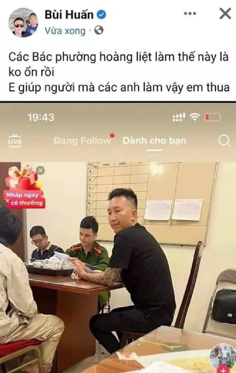 Sự thật hình ảnh Huấn Hoa Hồng 'ngồi uống chè' ở đồn công an