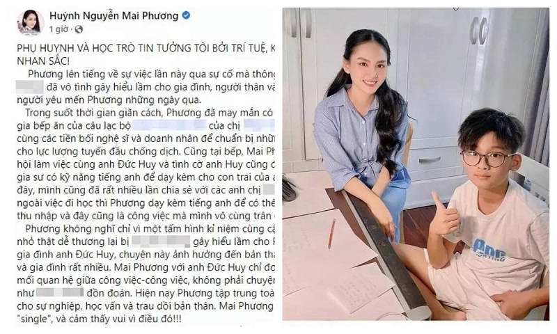 Bài đăng tự giải oan của Mai Phương Bài đăng tự giải oan của Mai Phương