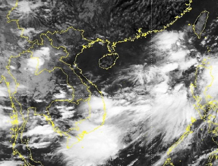 Vùng áp thấp trên biển Đông gây mưa lớn diện rộng Vùng áp thấp trên biển Đông gây mưa lớn diện rộng