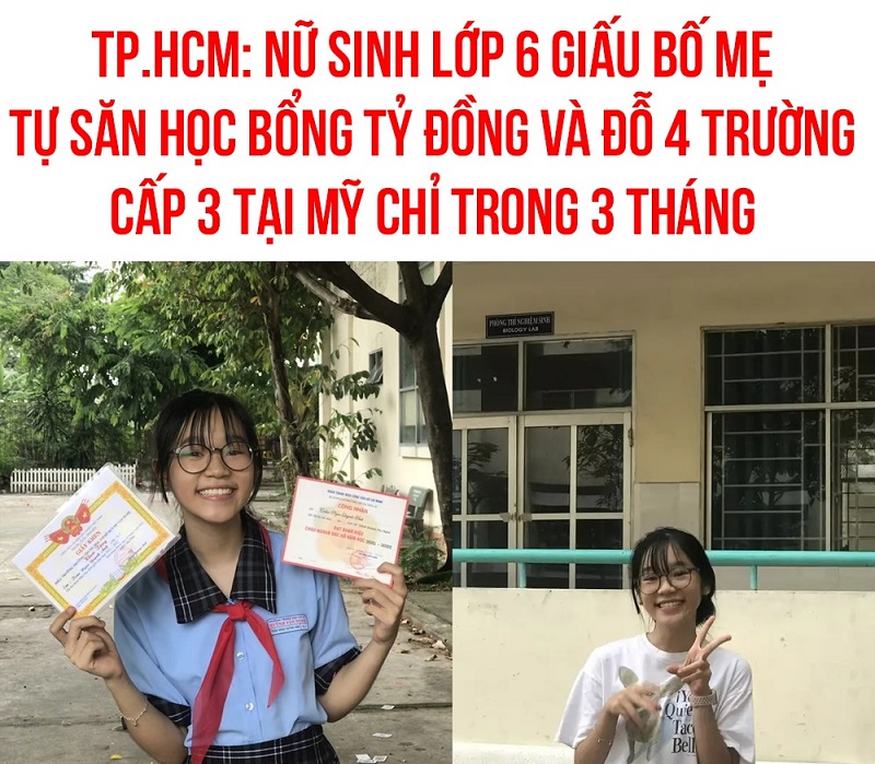 Góc con nhà người ta: Nữ sinh lớp 6 giấu bố mẹ tự săn học bổng đỗ liền 3 trường ở Mỹ 