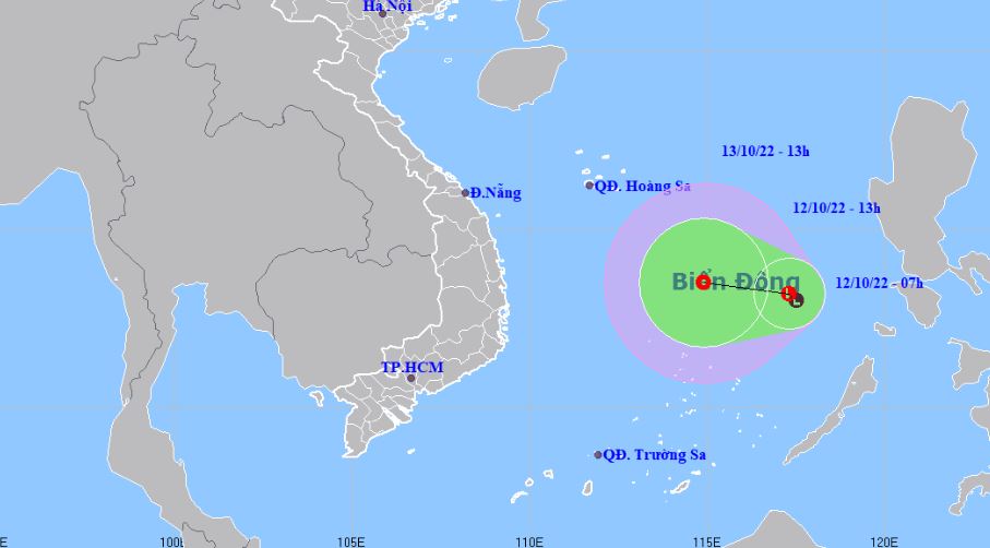 Biển Đông xuất hiện áp thấp, cảnh báo mưa lớn cho các tỉnh từ Trung đến Nam Bộ (Ảnh: TTKTTV)
