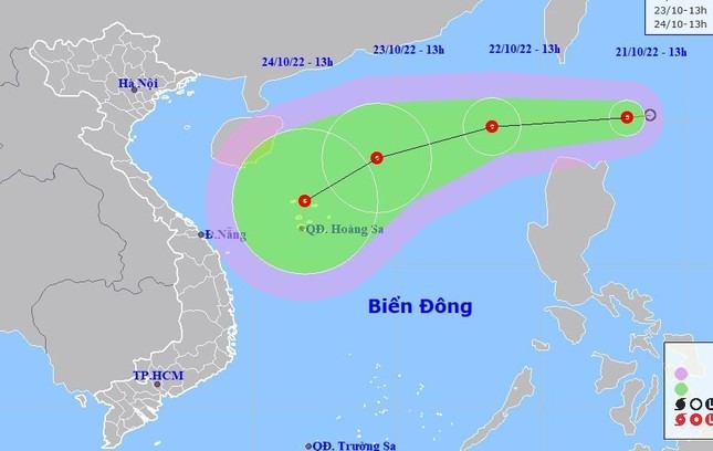 Biển Đông chuẩn bị đón áp thấp nhiệt đới hướng về quần đảo Hoàng Sa (Ảnh: TTKTTV) Biển Đông chuẩn bị đón áp thấp nhiệt đới hướng về quần đảo Hoàng Sa (Ảnh: TTKTTV)
