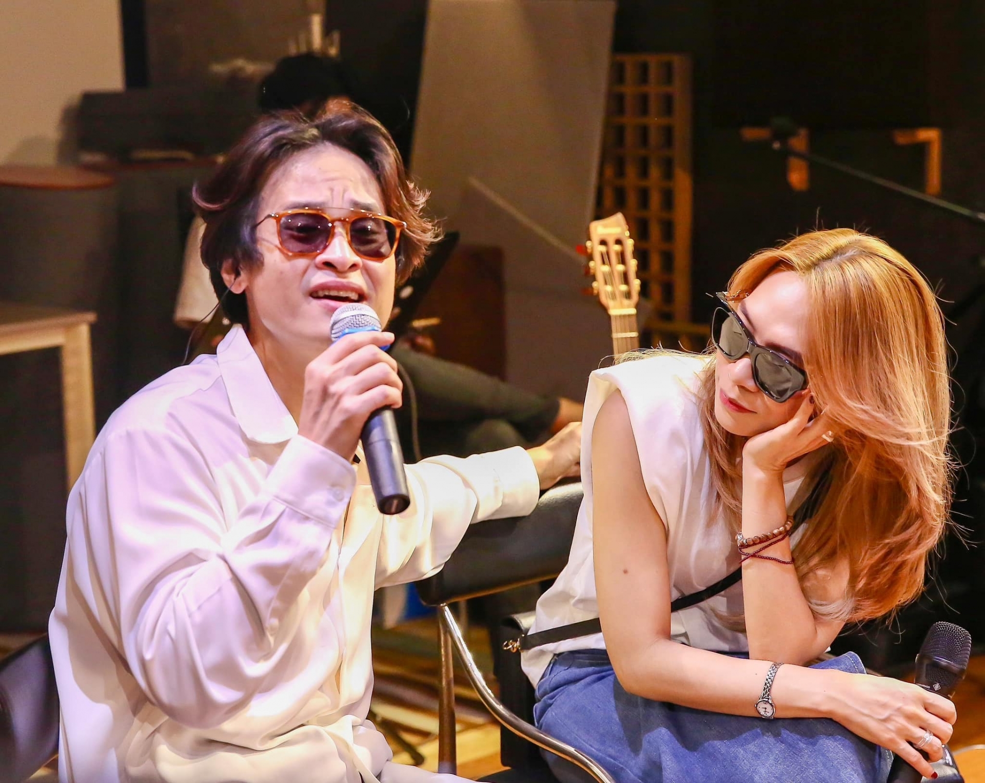 Mỹ Tâm và Hà Anh Tuấn chuẩn 'người tình âm nhạc' ở hậu trường Tri Âm - Ảnh 1