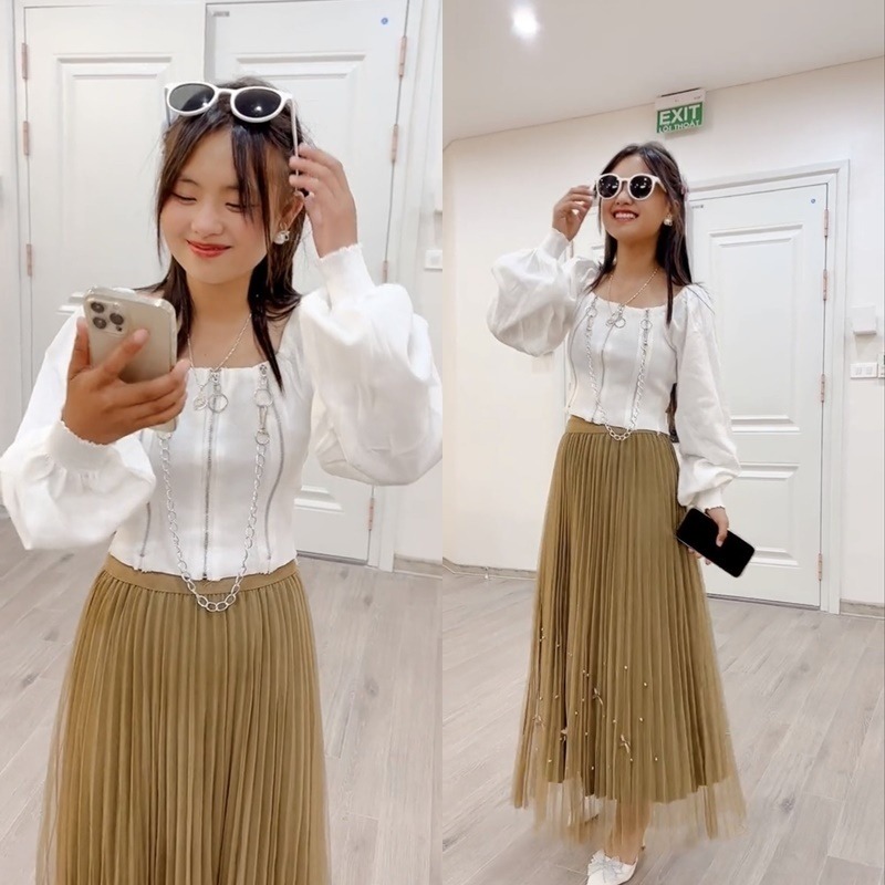 Phúng Phính Hà Giang thay đổi phong cách, hóa nàng thơ với áo dài trắng - Ảnh 3