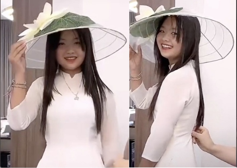 Phúng Phính Hà Giang thay đổi phong cách, hóa nàng thơ với áo dài trắng