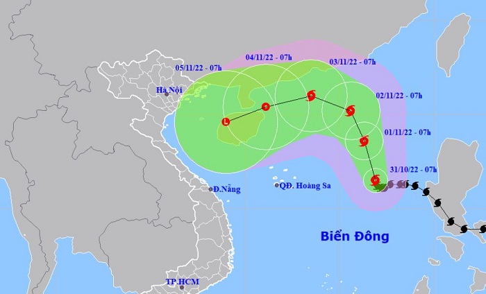 Bão số 7 ít có khả năng đổ bộ đất liền Việt Nam nhưng hoàn lưu có gây ảnh hưởng đến các tỉnh ven biển Bão số 7 ít có khả năng đổ bộ đất liền Việt Nam nhưng hoàn lưu có gây ảnh hưởng đến các tỉnh ven biển