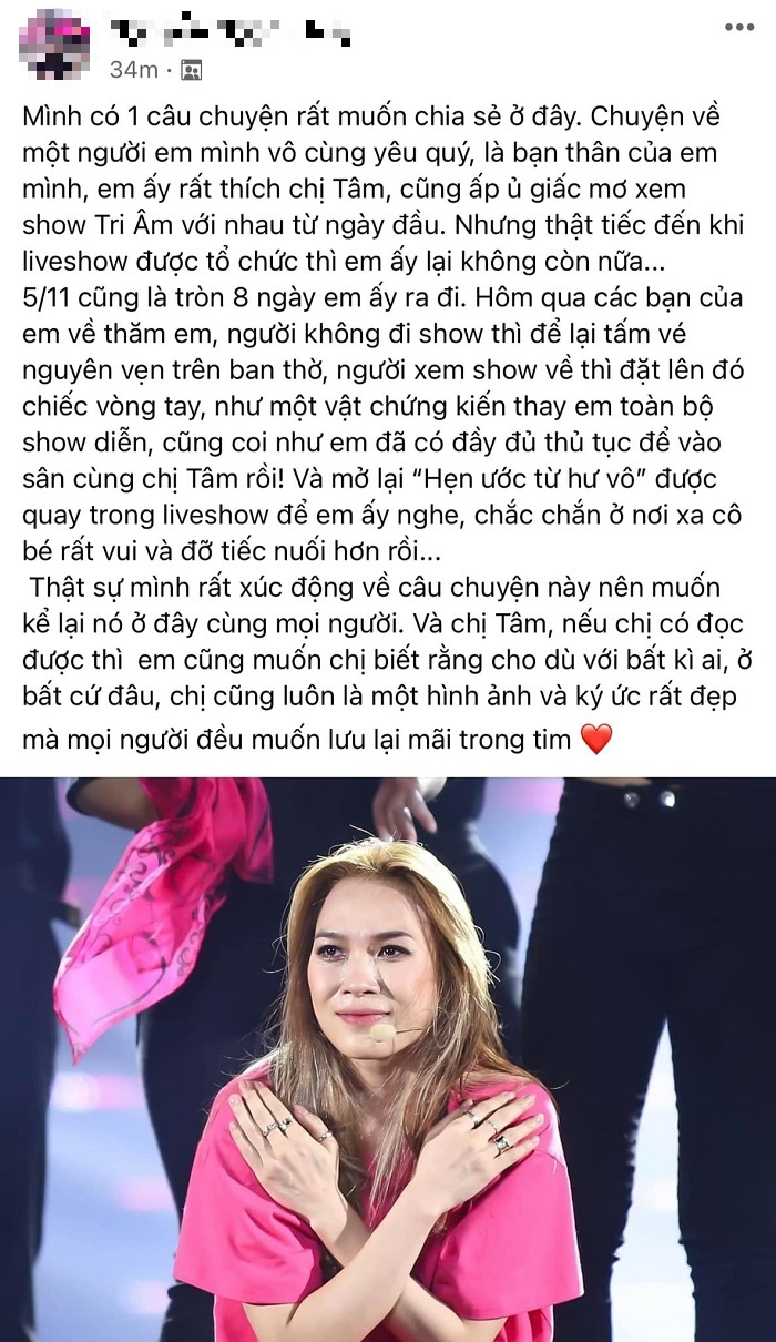 Mỹ Tâm có tuyên bố lay động triệu trái tim dành cho một người đặc biệt 1