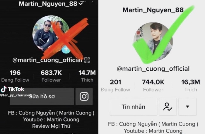 Martin Nguyễn đổi ảnh đôi với Phúng Phính trên Tiktok Martin Nguyễn đổi ảnh đôi với Phúng Phính trên Tiktok