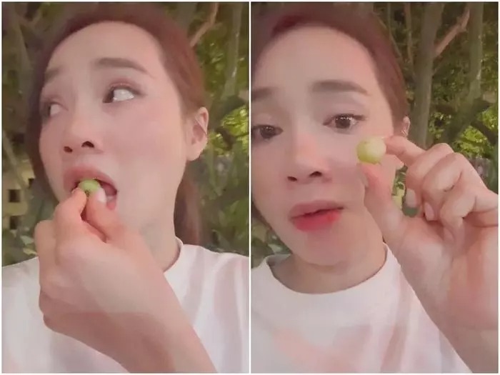 Nhã Phương ăn chua cực giỏi Nhã Phương ăn chua cực giỏi