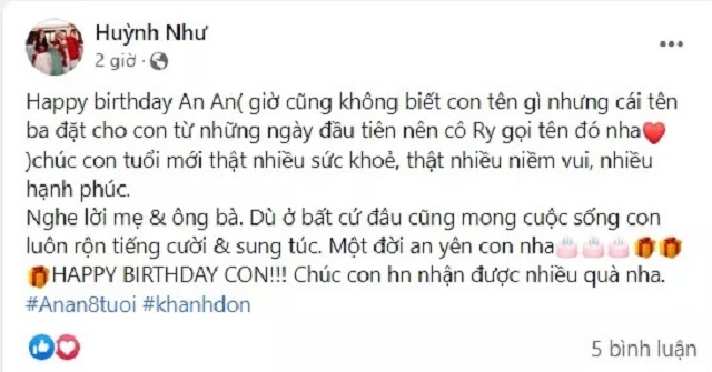 Vợ nam ca sĩ cũng nhắn nhủ tới con gái riêng của chồng Vợ nam ca sĩ cũng nhắn nhủ tới con gái riêng của chồng