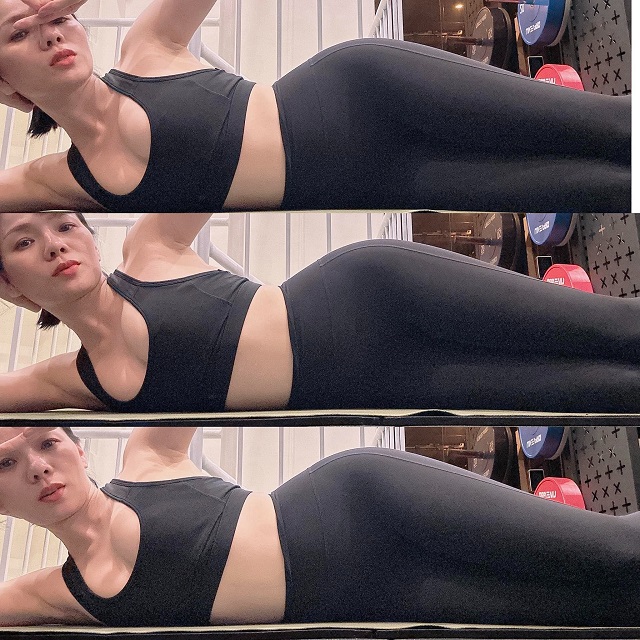 Lệ Quyên lên tiếng về bức ảnh mặc đồ tập bó chẽn chụp ảnh cùng nhạc sĩ Đức Trí  - Ảnh 2