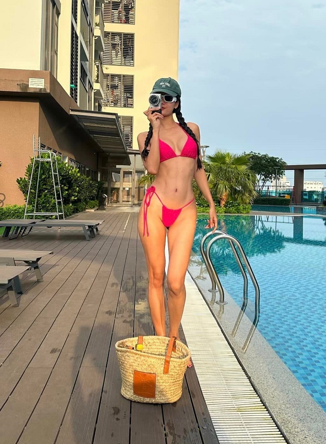 Mãn nhãn body chuẩn 'bánh mì hoa cúc' của Top 5 Miss Universe Vietnam Hương Ly  - Ảnh 1