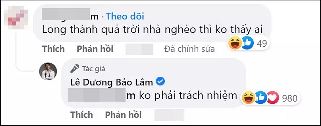 Lê Dương Bảo Lâm đáp thẳng khi bị dân mạng 'chấn chỉnh' việc làm từ thiện - Ảnh 1 Lê Dương Bảo Lâm đáp thẳng khi bị dân mạng 'chấn chỉnh' việc làm từ thiện - Ảnh 1