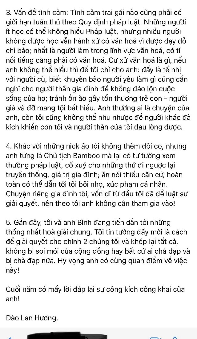 Bà Đào Lan Hương chỉ ra 5 vấn đề để ly hôn Shark Bình, trực tiếp đáp trả lời công kích của tài khoản mạng - Ảnh 2 Bà Đào Lan Hương chỉ ra 5 vấn đề để ly hôn Shark Bình, trực tiếp đáp trả lời công kích của tài khoản mạng - Ảnh 2