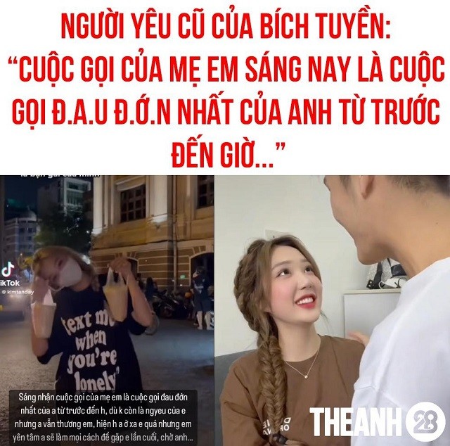 Chia sẻ của bạn trai cũ Bích Tuyền được lan truyền (Nguồn: Theanh 28) Chia sẻ của bạn trai cũ Bích Tuyền được lan truyền (Nguồn: Theanh 28)