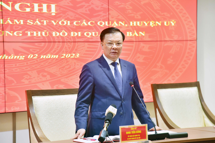 Bí thư Thành ủy Hà Nội Đinh Tiến Dũng phát biểu chỉ đạo Hội nghị Bí thư Thành ủy Hà Nội Đinh Tiến Dũng phát biểu chỉ đạo Hội nghị