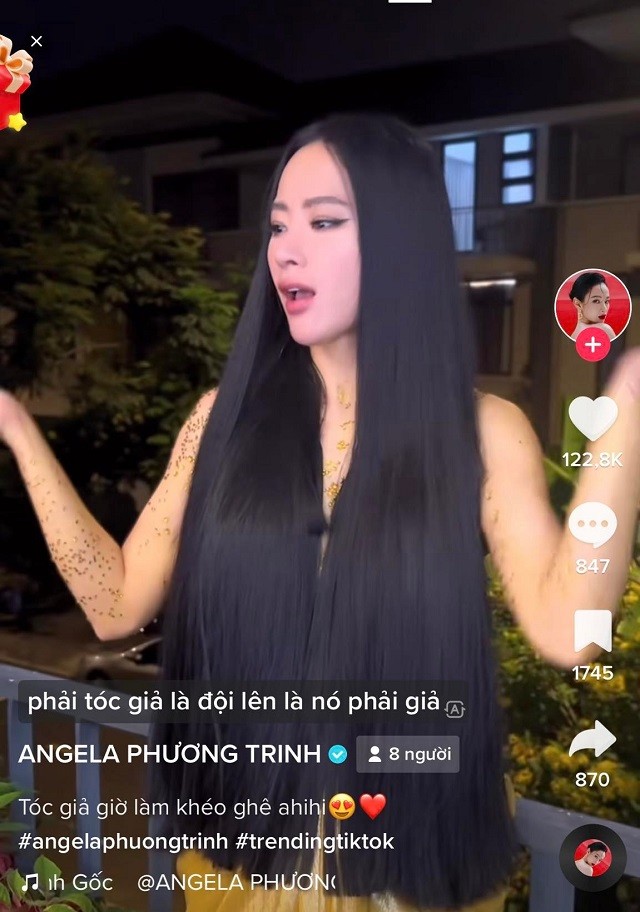 Angela Phương Trinh tự tay tẩy trang, tháo sạch tóc giả che chắn vòng một: Sự thật bất ngờ! 5