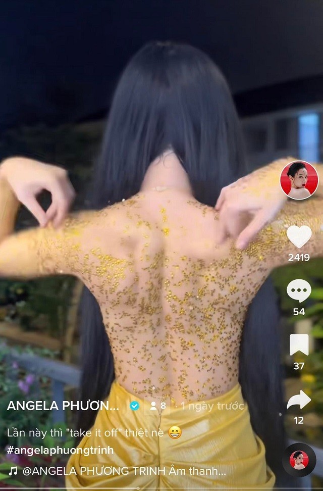 Video: Angela Phương Trinh cạo hạt đính trên người như đánh vảy cá khiến người xem rùng mình - Ảnh 2 Video: Angela Phương Trinh cạo hạt đính trên người như đánh vảy cá khiến người xem rùng mình - Ảnh 2