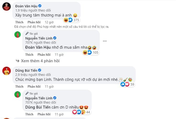 Tiến Linh báo tin vui hậu hụt Quả bóng Vàng: Dàn cầu thủ Quế Ngọc Hải, cả Đỗ Duy Mạnh rôm rả chúc mừng - Ảnh 2 Tiến Linh báo tin vui hậu hụt Quả bóng Vàng: Dàn cầu thủ Quế Ngọc Hải, cả Đỗ Duy Mạnh rôm rả chúc mừng - Ảnh 2