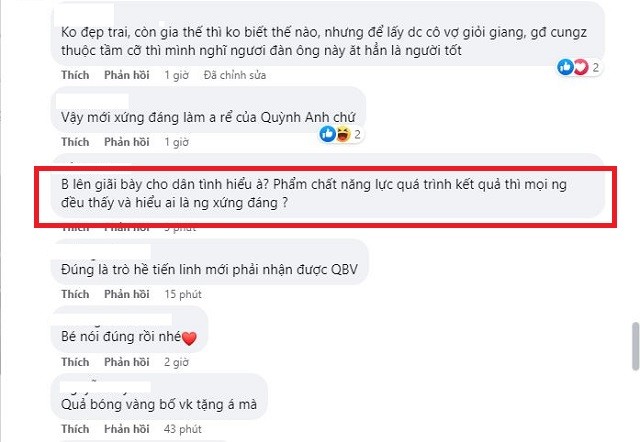 Vợ Duy Mạnh đăng đàn cực gắt bảo vệ khi anh rể Văn Quyết bị 'ném đá' vì nhận Quả bóng Vàng - Ảnh 2 Vợ Duy Mạnh đăng đàn cực gắt bảo vệ khi anh rể Văn Quyết bị 'ném đá' vì nhận Quả bóng Vàng - Ảnh 2