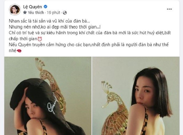 Lệ Quyên mang 'vũ khí' tuổi 41 lên mạng khoe, màn tạo dáng khiến dân tình 'sốt sình sịch' Lệ Quyên mang 'vũ khí' tuổi 41 lên mạng khoe, màn tạo dáng khiến dân tình 'sốt sình sịch'