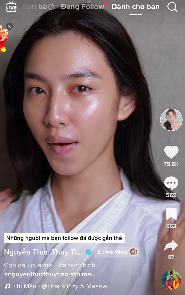 'Mẹ chồng' Hòa Minzy gọi, 'con dâu' Thùy Tiên lập tức có màn đáp lễ hóa Thị Mầu thay đổi 180 độ