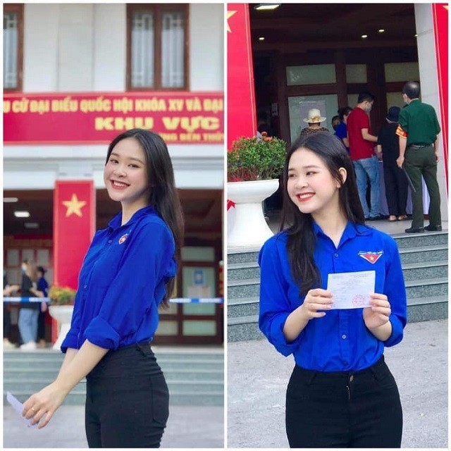 Thảo Vi cũng từng gây sốt mạng trong trang phục áo Đoàn Thảo Vi cũng từng gây sốt mạng trong trang phục áo Đoàn