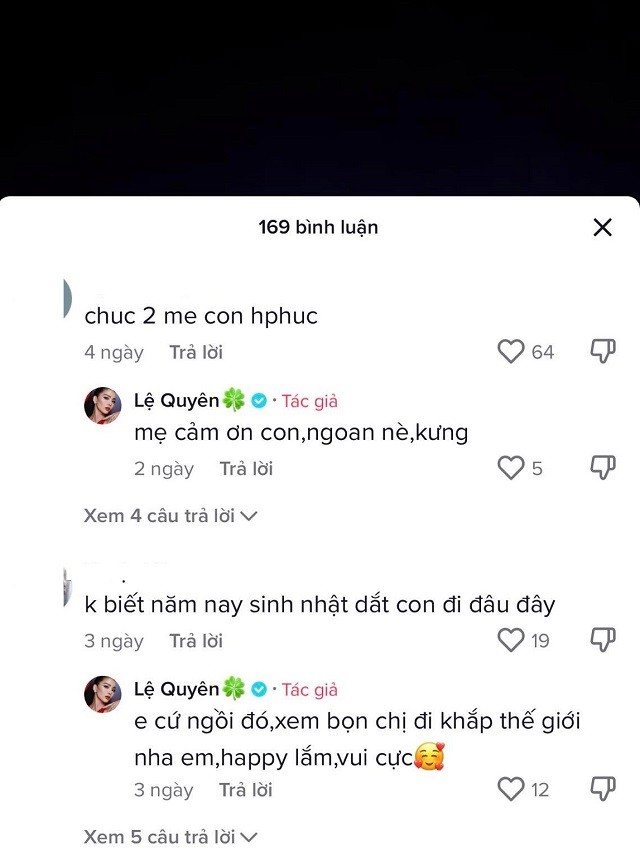 Lệ Quyên bị antifan mỉa mai chuyện tình 'mẹ con' Lệ Quyên bị antifan mỉa mai chuyện tình 'mẹ con'