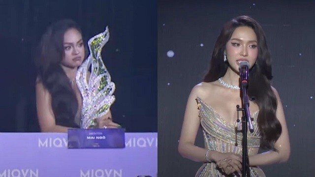 Dịu Thảo thành Hoa hậu cũng bị lu mờ bởi tình huống té ngã không tưởng của Mai Ngô 5 Dịu Thảo thành Hoa hậu cũng bị lu mờ bởi tình huống té ngã không tưởng của Mai Ngô 5