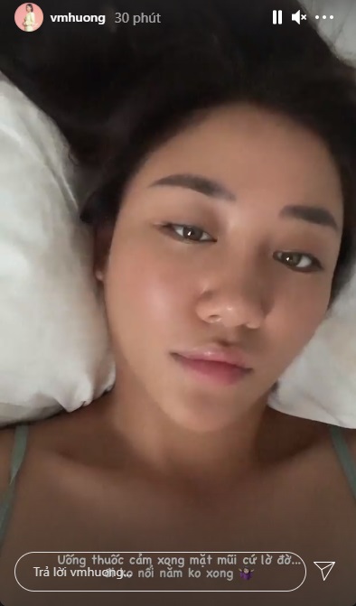 Văn Mai Hương than thở kiệt sức phải dùng đến thuốc. Ảnh Instagram nhân vật Văn Mai Hương than thở kiệt sức phải dùng đến thuốc. Ảnh Instagram nhân vật