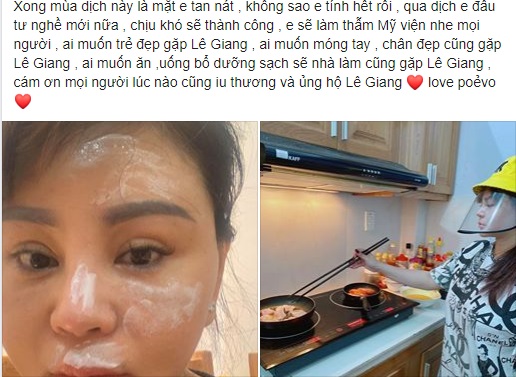Danh hài Lê Giang bị thương trong lúc chế biến đồ ăn. Ảnh internet Danh hài Lê Giang bị thương trong lúc chế biến đồ ăn. Ảnh internet