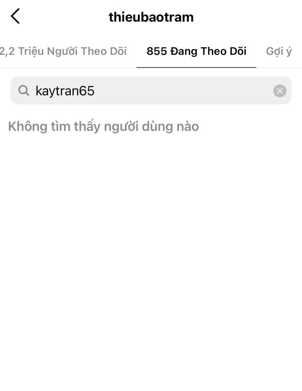 Thiều Bảo Trâm chính thức bỏ theo dõi gà cưng của Sơn Tùng. Ảnh internet