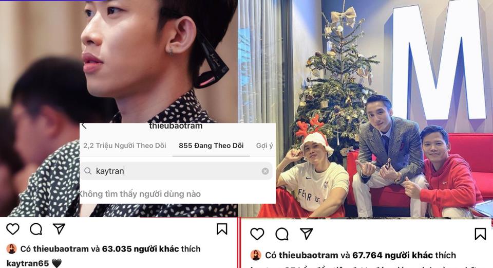 Thiều Bảo Trâm khi còn hẹn hò Sơn Tùng thường xuyên tương tác với Kay Trần trên MXH. Ảnh internet