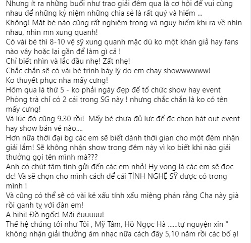 Đàm Vĩnh Hưng lên tiếng uốn nắn thái độ của một số ngôi sao trẻ. Ảnh internet Đàm Vĩnh Hưng lên tiếng uốn nắn thái độ của một số ngôi sao trẻ. Ảnh internet