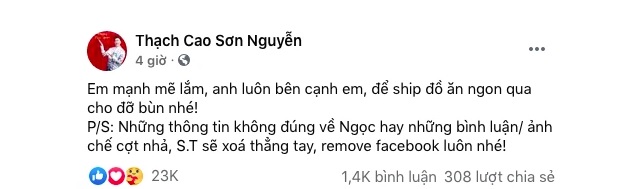 Bạn trai tin đồn lên tiếng bảo vệ Ninh Dương Lan Ngọc giữa ồn ào. Ảnh FBNV Bạn trai tin đồn lên tiếng bảo vệ Ninh Dương Lan Ngọc giữa ồn ào. Ảnh FBNV