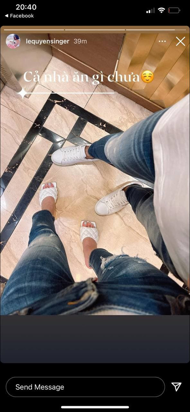 Lệ Quyên check-in tại căn hộ chung cư của Lâm Bảo Châu trong đêm. Ảnh IGNV