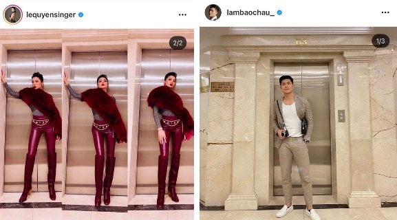 Lệ Quyên và Lâm Bảo Châu thường xuyên sánh đôi bên nhau sau khi công khai hẹn hò. Ảnh internet