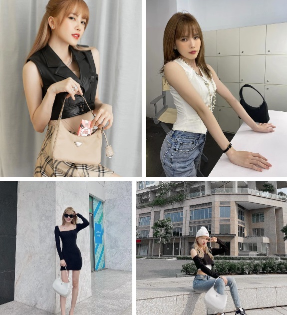 Thời còn hẹn hò với Sơn Tùng M-TP, Thiều Bảo Trâm một mực chung thủy với Prada. Ảnh internet