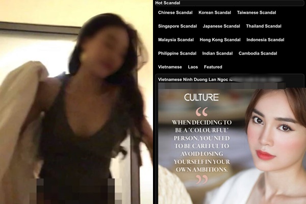 Ninh Dương Lan Ngọc bị tung clip giả mạo trên web đen gây xôn xao. Ảnh internet