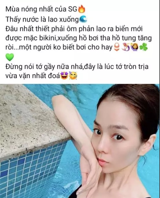 Lệ Quyên minh oan khi bị nói ngày càng như cành củi khô. Ảnh FBNV Lệ Quyên minh oan khi bị nói ngày càng như cành củi khô. Ảnh FBNV