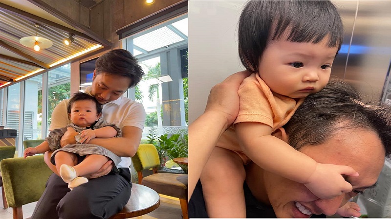 Cường đô la hết mực cưng chiều cô công chúa nhỏ. Ảnh FBNV Cường đô la hết mực cưng chiều cô công chúa nhỏ. Ảnh FBNV